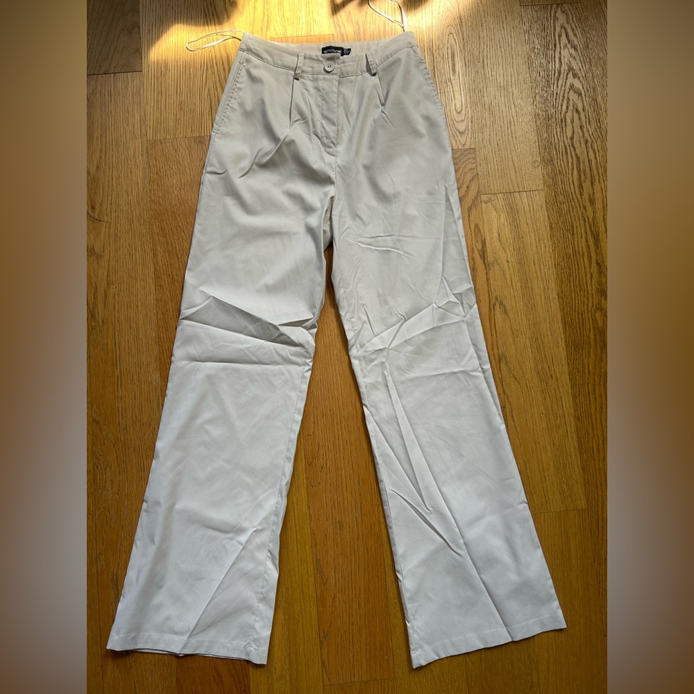 PrettyLittleThing White Straight Leg Pants